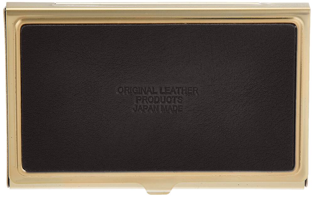 8353 Tochigi Leather Metal Card case, black, One size